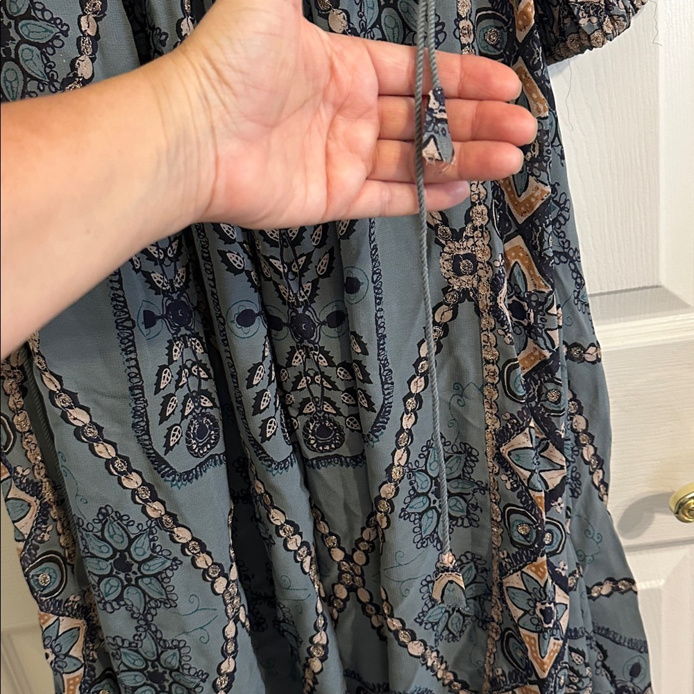 Free People Pink City Midi Dress Boho Embroidered - Picture 5 of 7